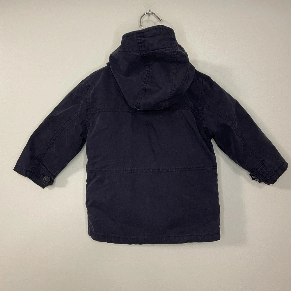 GAP Boys Sz 18-24m Navy Blue Coat‎ Jacket Removable Inner Liner Spring